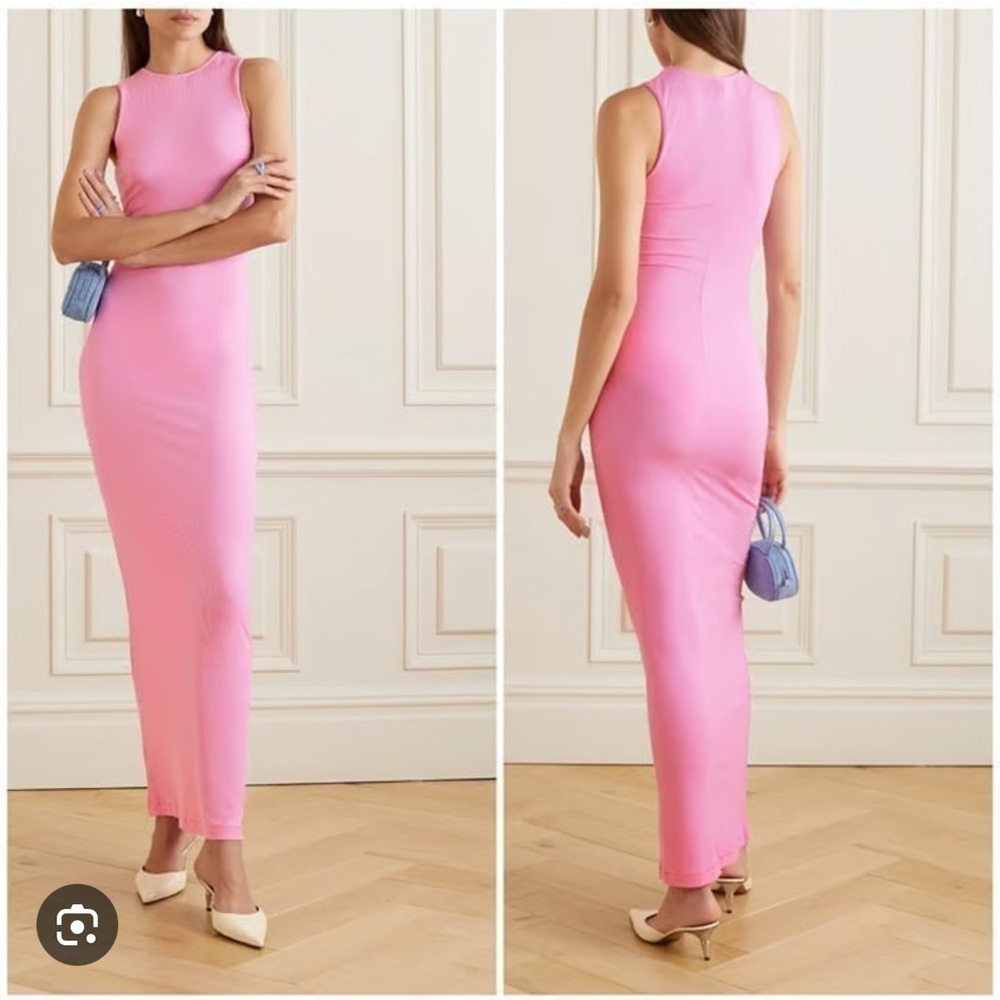 SKIMS Cotton Candy Ribbed soft lounge Sleeveless Maxi Dress